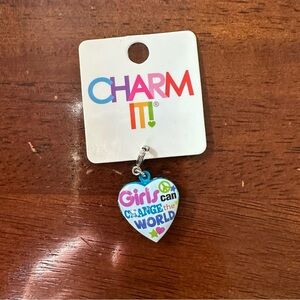 Charm It! Girls Can Change the World Bracelet Charm